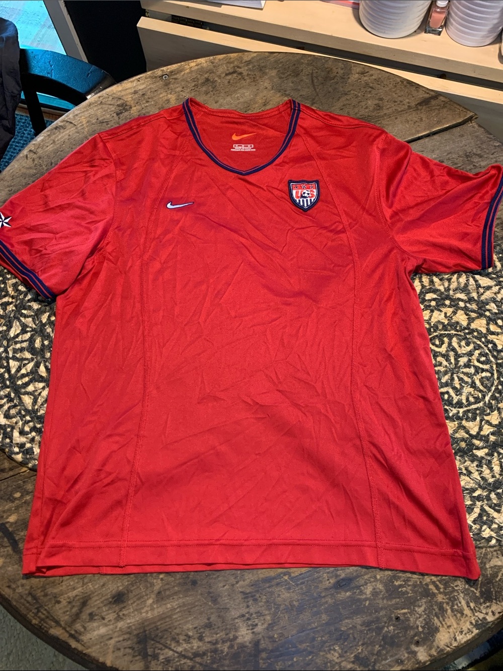 Vintage Nike US Women’s National Team Soccer Jersey with Navy Trim